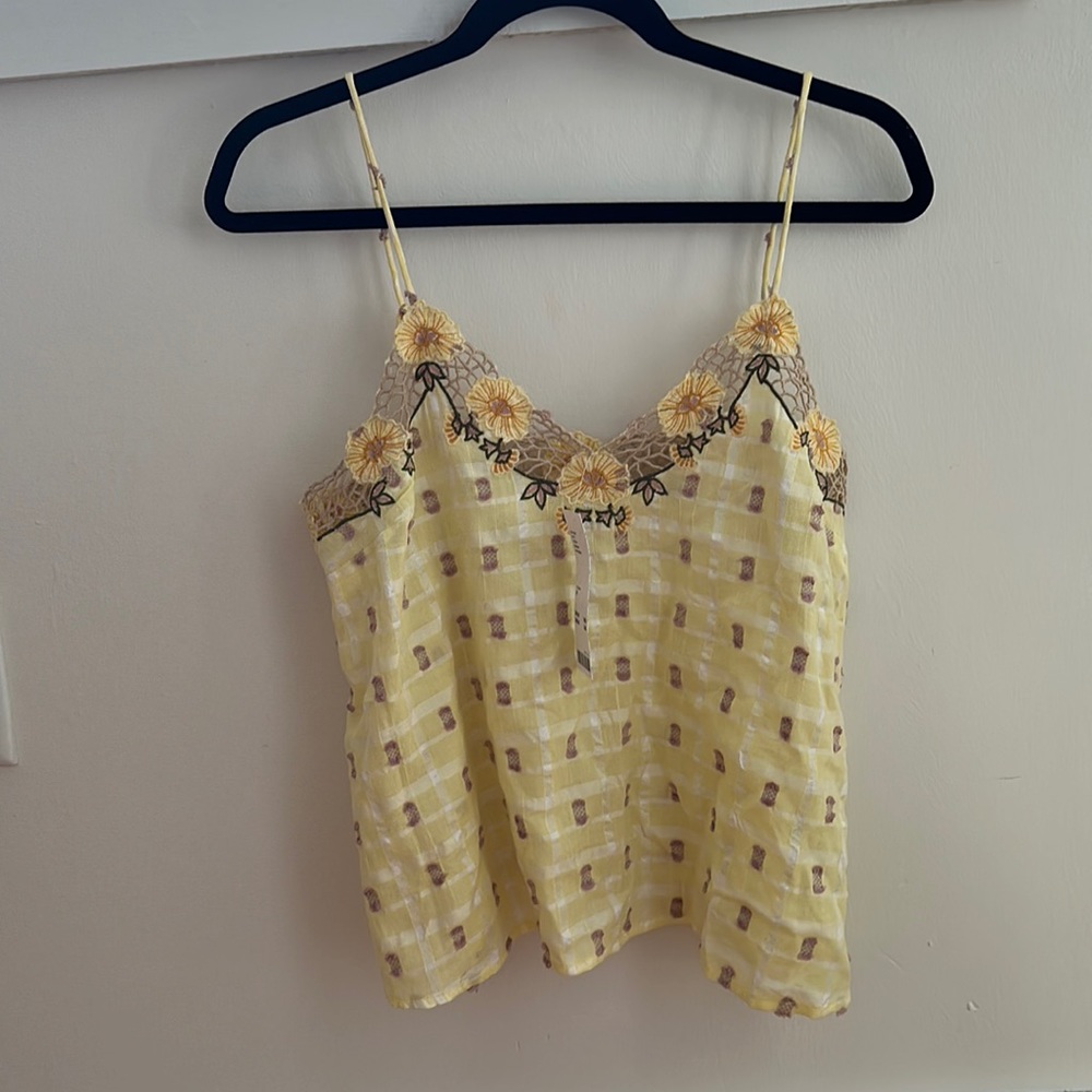 Brand new with tag- beautiful yellow and pink tank from Urban Outfitters -size M